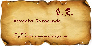 Veverka Rozamunda névjegykártya